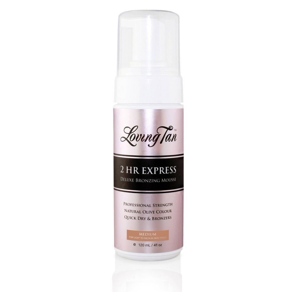 Loving Tan 2 HR Express Self Tanning Mousse Medium 5+ Sunless Self Tanner Applications per Bottle