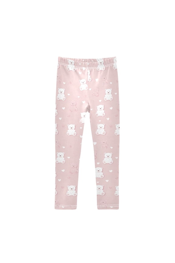 Loving White Bear Printed Leggings Yoga Pants for in 4t to 10t