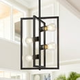 thumbnail image 1 of LovingAHome 4-Light Black Square Pendant Lights DIY Rotatable Dining Room Lighting Kitchen Island, 1 of 11