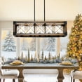 thumbnail image 1 of LovingAHome 5-Light Kitchen Island Lighting, 35.5 Inch Rustic Rectangle Chandeliers for Dining Room, 1 of 7