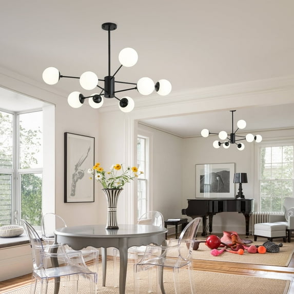 LovingAHome 8-Light Modern Sputnik Chandeliers Mid Century Adjustable Light Fixture for Dining Room Living Room Bedroom