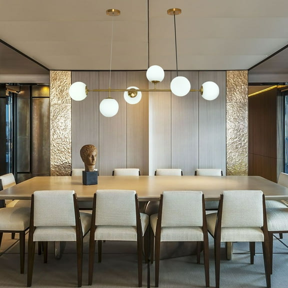 LovingAHome 8-Light Sputnik Chandelier for Dining Room Living Room Mid Century Gold Light Fixtures