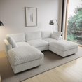 thumbnail image 1 of LovingAHome Convertible U Shaped Sofa Couch w Ottoman, 3 Seat Comfy Modular Sofa Couch Living Room, 1 of 9