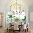 thumbnail image 1 of LovingAHome Farmhouse Dining Room Light Fixtures 7-Light Rustic Black Chandeliers for Living Room Bedroom,Foyer, 1 of 8