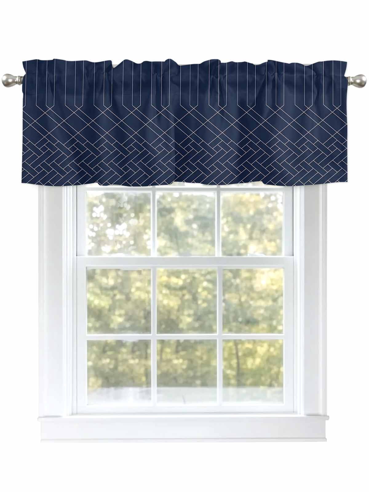 Navy Blue Valance Curtains