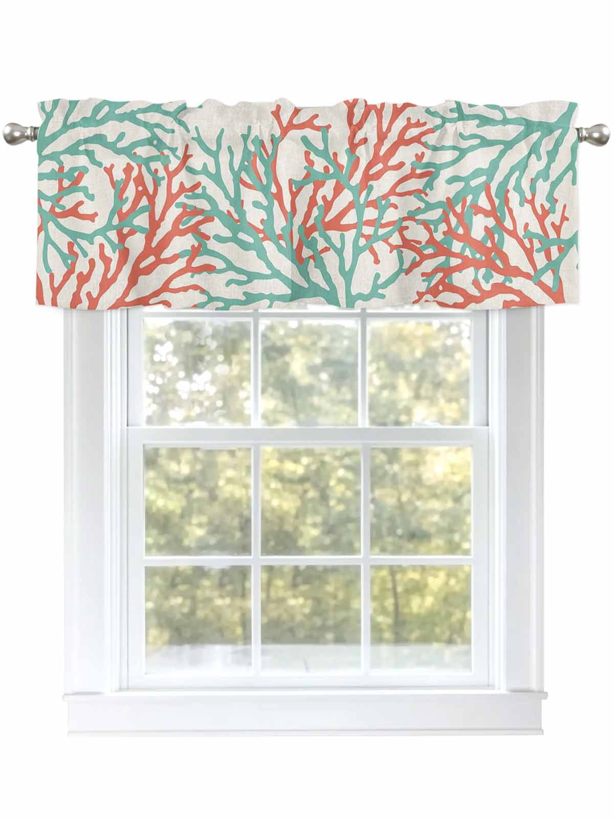 Blue Starfish Coastal Burlap Cotton Table Runner 13x48 Inches Long ...