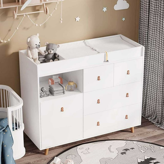 Lovinouse Baby Nursery Dresser, Baby Changing Table Dresser with