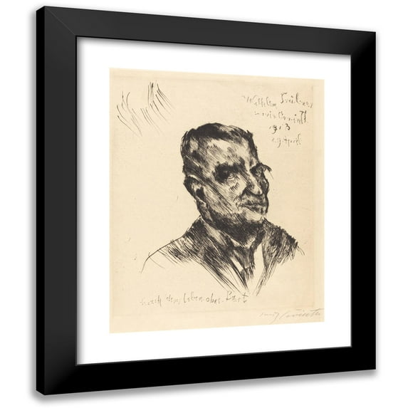Lovis Corinth 12x14 Black Modern Framed Museum Art Print Titled - Wilhelm Trubner (1913)