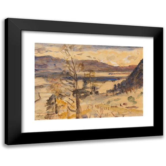 Lovis Corinth 14x11 Black Modern Framed Museum Art Print Titled - Walchensee Landschaft (1922)