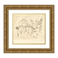 thumbnail image 1 of Lovis Corinth 16x15 Gold Ornate Wood Frame and Double Matted Museum Art Print Titled - Sunday Riders (Sunday Riders) (1920), 1 of 4