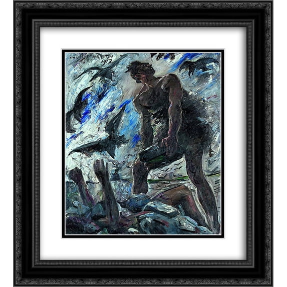 Lovis Corinth 2x Matted 20x24 Black Ornate Framed Art Print 'Cain'