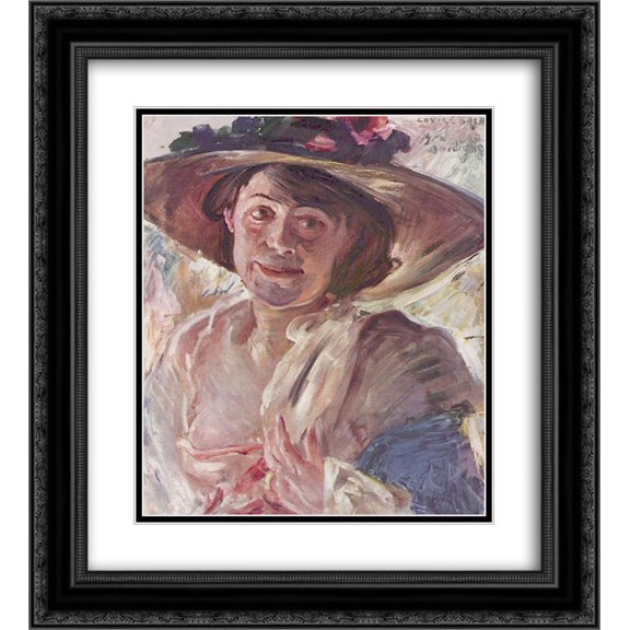 Lovis Corinth 2x Matted 20x24 Black Ornate Framed Art Print 'Portrat der Charlotte Berend-Corinth'