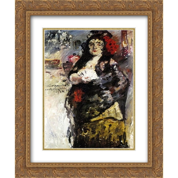 Lovis Corinth 2x Matted 20x24 Gold Ornate Framed Art Print 'Carmencita'