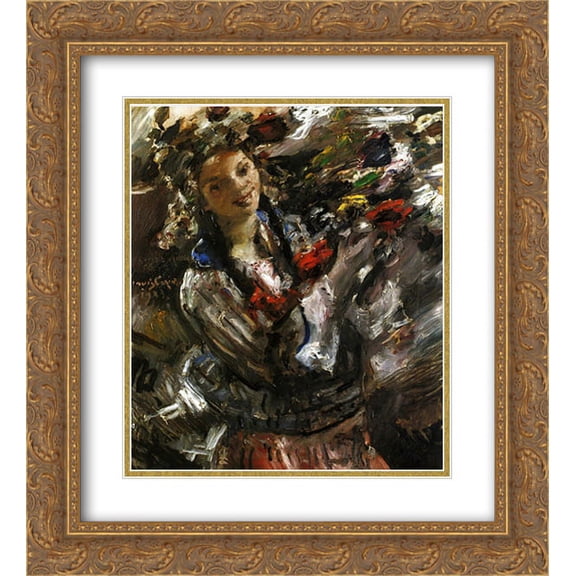Lovis Corinth 2x Matted 20x24 Gold Ornate Framed Art Print 'Flora'