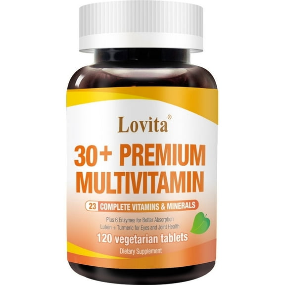 Lovita 30+ Vitamins and Nutrients Premium Multivitamin for Adults 30+ | 120 Vegetarian Capsules