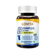 Lovita B Complex for Men | Vegan | Timed-Release Formula for Energy & Nutrient Metabolism Support | 60 Tablets