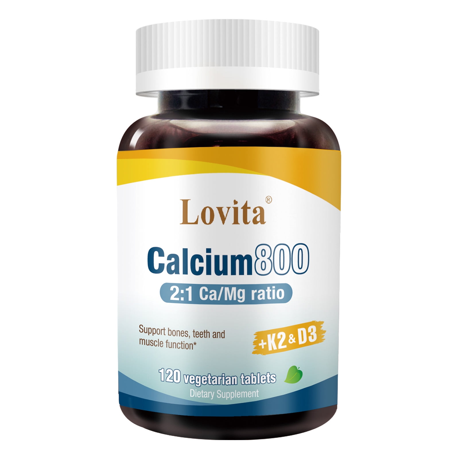 Lovita Calcium 800 mg, Highly Absorbable Calcium Citrate with Vitamin