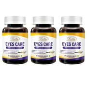 Lovita Eyes Care, Eye Vitamins with Clinically Proven FloraGLO Lutein, 10000 mg Equivalent Bilberry, Black Currant & Eyebright, Supports Dry Eye and Vision Health, 60 Vegetarian Capsules (Pack of 3)