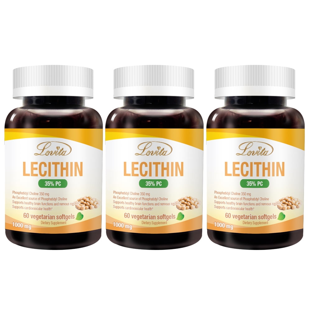 Lovita Lecithin 2000mg per Day, Rich in Phosphatidyl Choline (PC