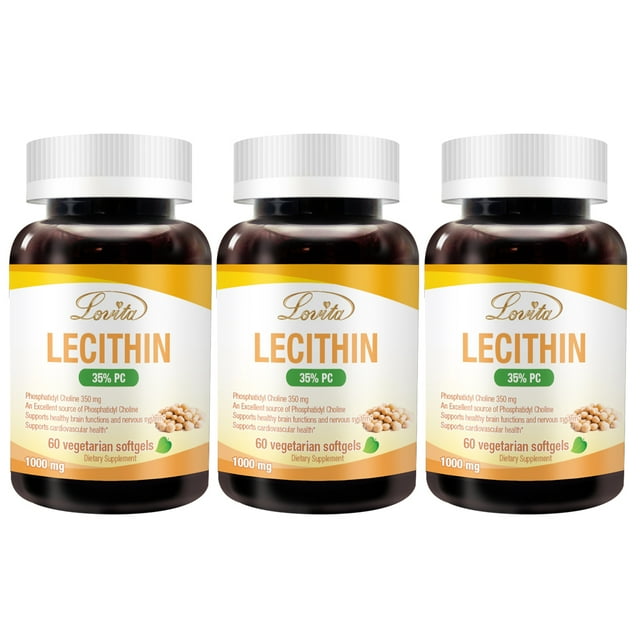 Lovita Lecithin 2000mg per Day, Rich in Phosphatidyl Choline (PC