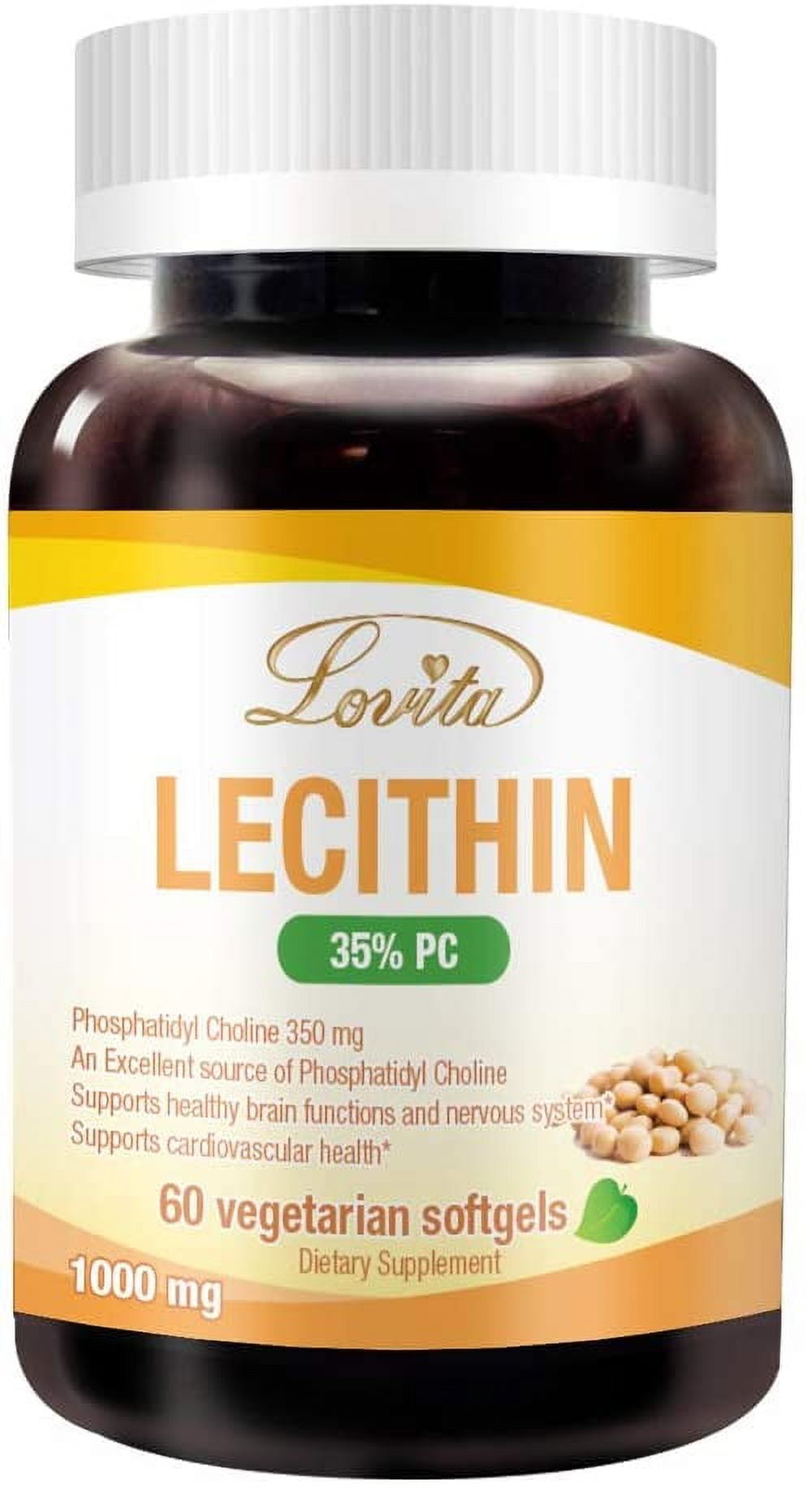 Lovita Lecithin 2000mg per Day, Rich in Phosphatidyl Choline (PC