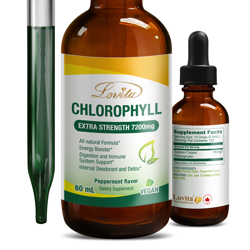 Lovita Liquid Chlorophyll 7200mg, All Natural Formula of Chlorophyll