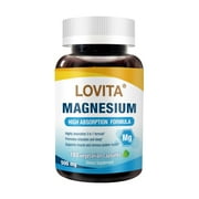 LOVITA Triple Magnesium Complex 500mg, High Absorption, Supports Relaxation, Heart, Nerves & Bone Health, 180 Capsules