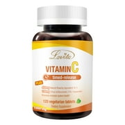 Lovita Vitamin C 1000mg with Bioflavonoids & Rose Hips, Timed Release Vitamin C, High Potency Vitamin C to Boost Healthy Immune Function, 120 Vegetarian Tablets for 4 Month Supply