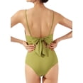 thumbnail image 1 of Lovito Casual Plain Bow Back Spaghetti Strap One-pieces, 1 of 5