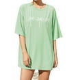 thumbnail image 1 of Lovito Korean Style Oversized T-Shirt for Women Vintage Graphic Loose Round Neck Tops Plus Size Short Sleeve Blouse Summer T-shirt Dress Vintage Comfortable Large Tee, 1 of 5
