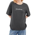 thumbnail image 1 of Lovito Letter Basic Oversize T-Shirt, 1 of 5