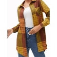 thumbnail image 1 of Lovito Women Long Sleeve Loose Plus Size Blouse Muslim Casual Plaid Tops Cotton Fashion Shirts, 1 of 5