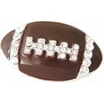 thumbnail image 1 of Snap Jewelry Football Sports Brown Rhinestone, Brown Ginger Charm 18MM Button, Fits Snap Necklaces, Bracelets, 1 of 2
