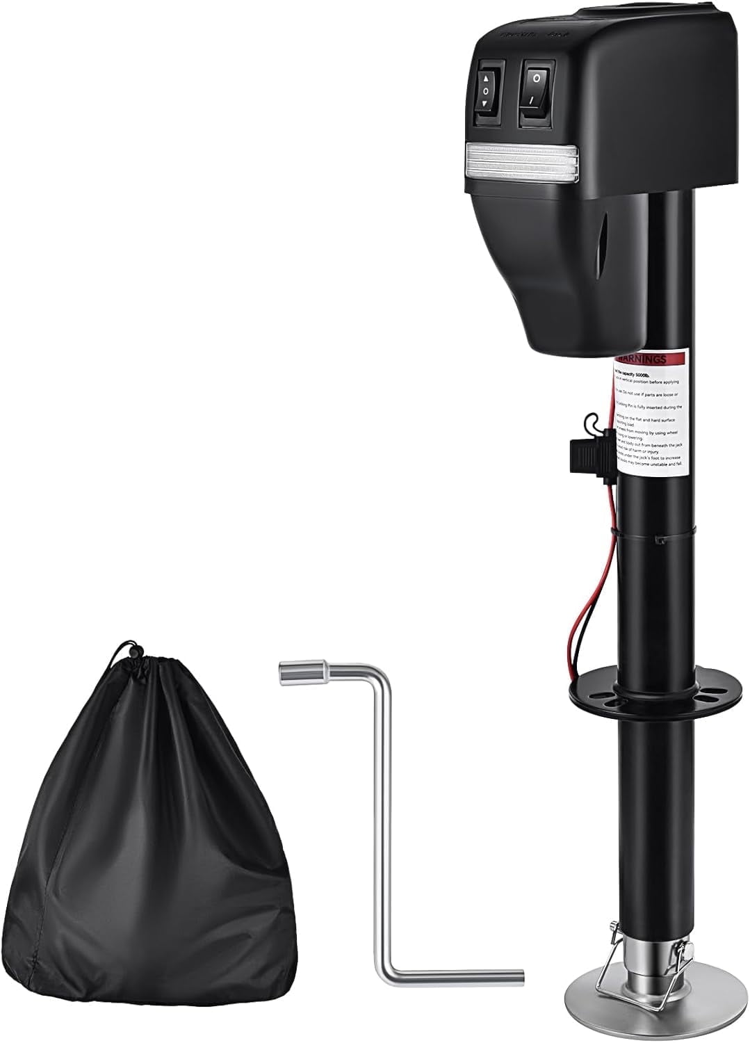 LovoIn | 7600LBS Electric Trailer Jack, 12V Heavy Duty RV Jack with ...