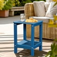 thumbnail image 1 of LovoIn | Patio Garden Side Table With 2 Layer Storage,Outdoor End Tables for Your Adirondack Chair - Dark Blue, 1 of 9