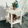 thumbnail image 1 of LovoIn Patio Garden Side Table With 2 Layer Storage,Outdoor End Tables for Your Adirondack Chair - White, 1 of 9