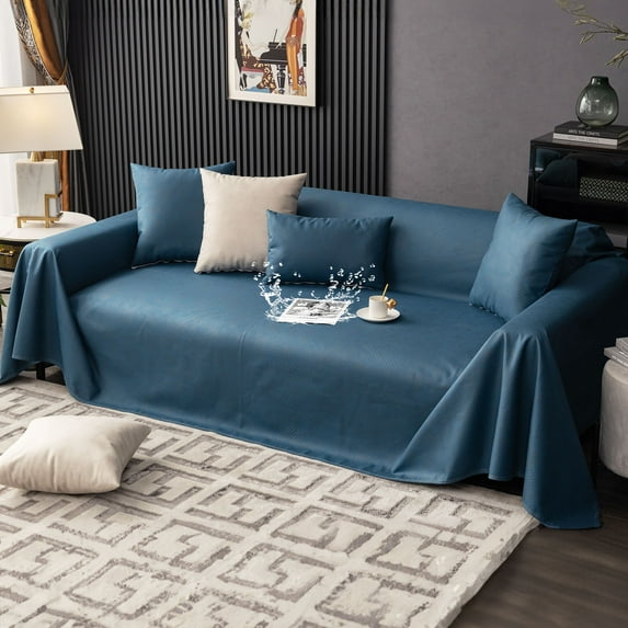 Lovote 100% Waterproof Couch Cover Nonslip Slipcover Anti-scratch Sofa Cover for Pet Furniture Protect Home Decor (Blue, 83'' x 118'')