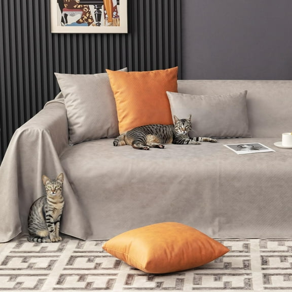 Lovote 100% Waterproof Couch Cover Nonslip Slipcover Anti-scratch Sofa Cover for Pet Furniture Protect Home Decor (Light Gray, 82'' x 102'')