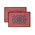 thumbnail image 1 of Lovote 2 Pcs Classic Area Rug Traditional Oriental Carpet Vintage Floor Rug 2'x 3' Non Slip Mat for Living Room Bedroom Farmhouse, Red, 1 of 5