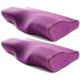 thumbnail image 1 of Lovote 2 Pcs Memory Foam Pillow Butterfly-Shaped Bed Pillow Cervical Pillow Hypoallergenic Orthopedic Neck Support Sleeping Pillow Premium Velvet Pillow, 19.7''x11.8''x 4'', 1 of 8