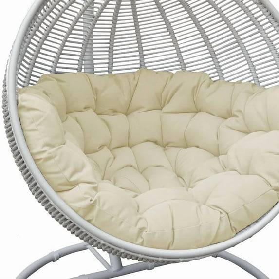 Lovote 47" Circle Papasan Chair Cushion Soft and Comfortable Egg Chair Hanging Chair Cushion for Ultimate Relaxation (Chair not Included)