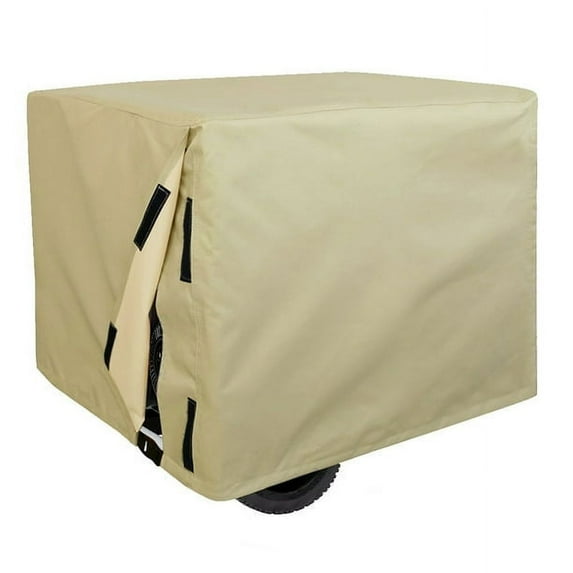 Lovote 600D Generator Cover for 5500-15000 Watt Generators Universal Waterproof Heavy Duty Cover Beige
