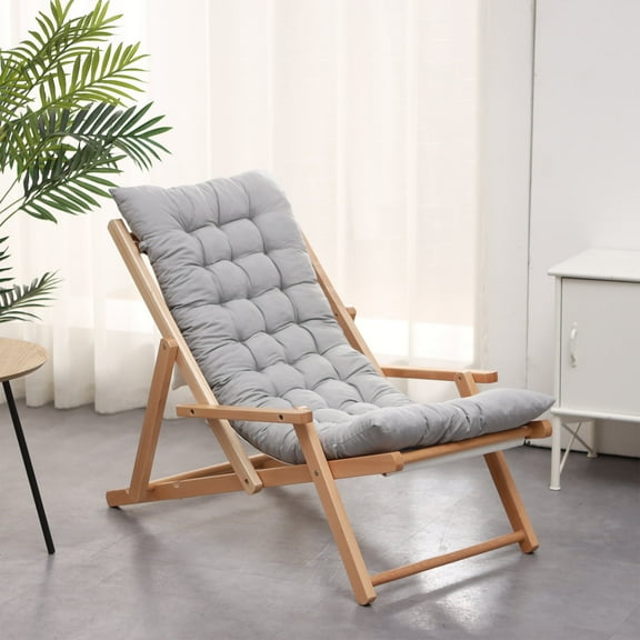 Lovote 61" Lounge Chair Cushion Outdoor Soft Seat Pad Recliner Mat Gray