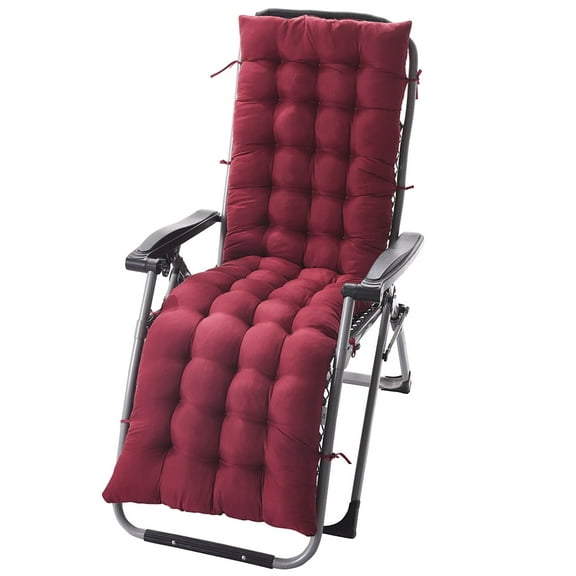 Lovote 61" Lounge Chair Cushion Soft Seat Pad Recliner Mat Wine Red