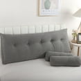 thumbnail image 1 of Lovote Bed Headboard Wedge Pillow with Neck Roll Pillow Ultimate Back Support and Comfort, 59"x20",Gray, 1 of 7