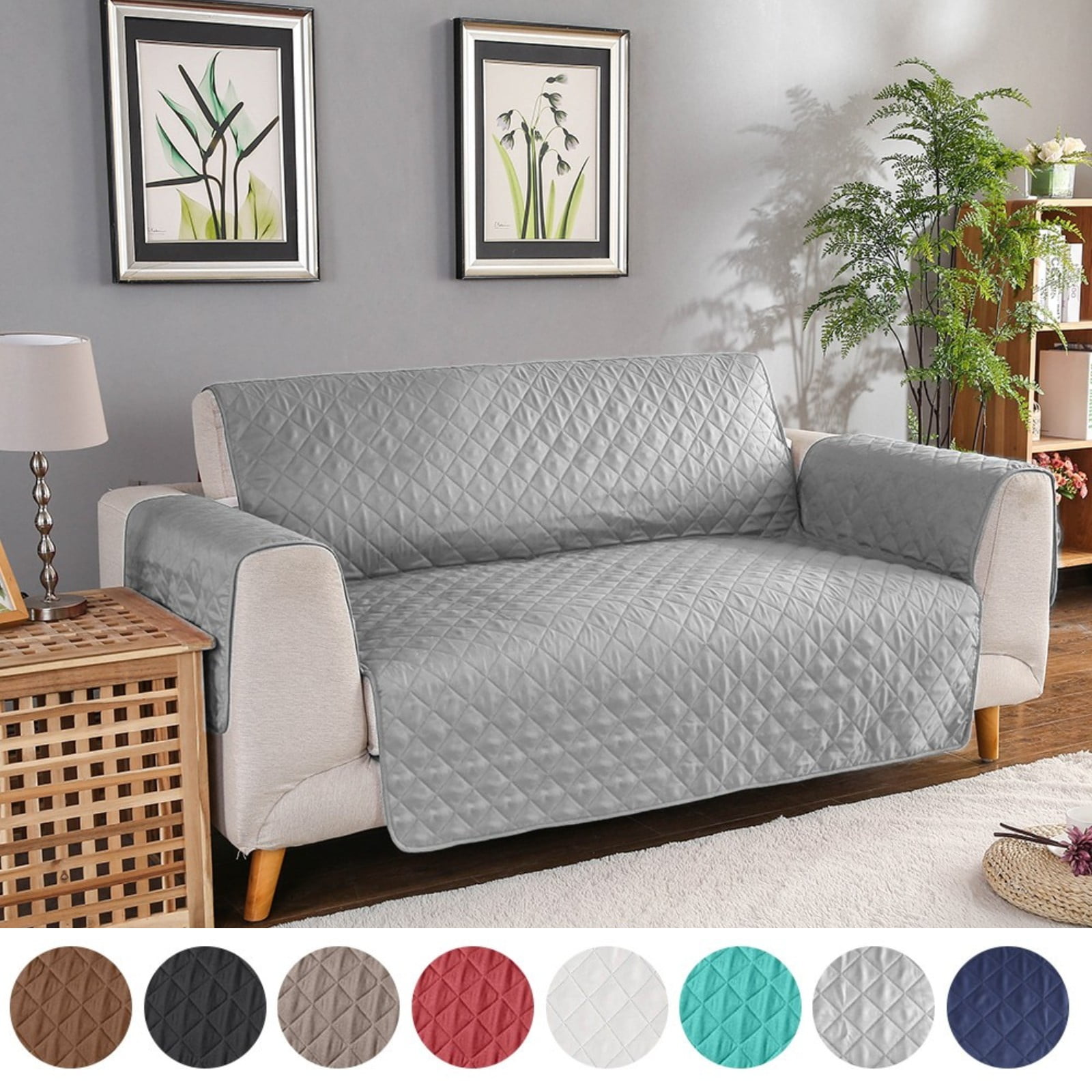 Lovote Couch Cover 3 Seaters Waterproof Sofa Cover Turquoise Non slip Slipcover Furniture Cover Protector from Pets Walmart