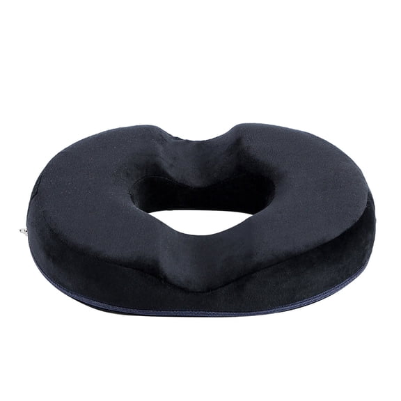 Lovote Donut Pillow Memory Foam Seat Cushion Hemorrhoid Tailbone Cushion Pain Relief Black