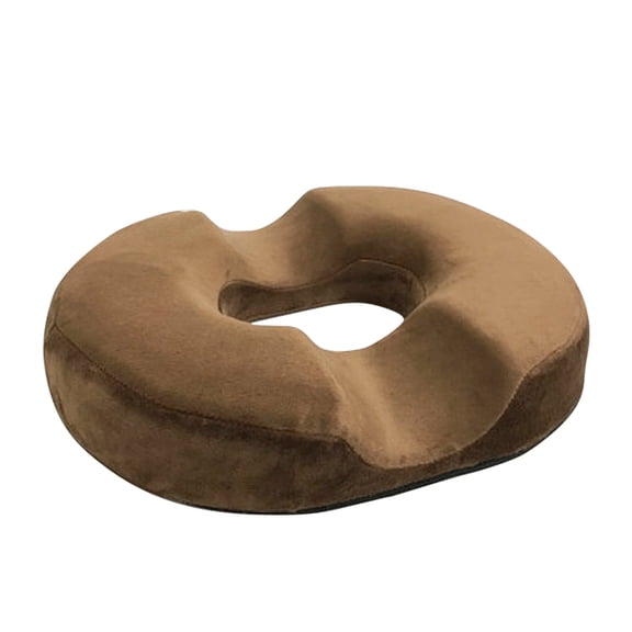 Lovote Donut Pillow Memory Foam Seat Cushion Hemorrhoid Tailbone Cushion Pain Relief, Brown