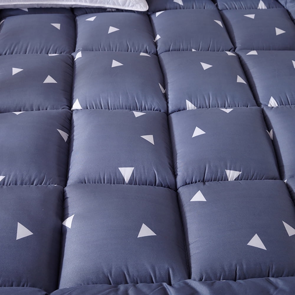 Extra Thick Queen Mattress Topper Pillow Top Mattress Protector Cover with 3 inch Hotel Quality Down Alternative Fill Microfiber Soft and Breathable, Blue