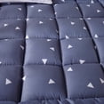 thumbnail image 1 of Extra Thick Queen Mattress Topper Pillow Top Mattress Protector Cover with 3 inch Hotel Quality Down Alternative Fill Microfiber Soft and Breathable, Blue, 1 of 9